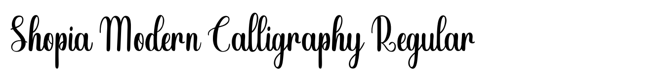 Shopia Modern Calligraphy Regular